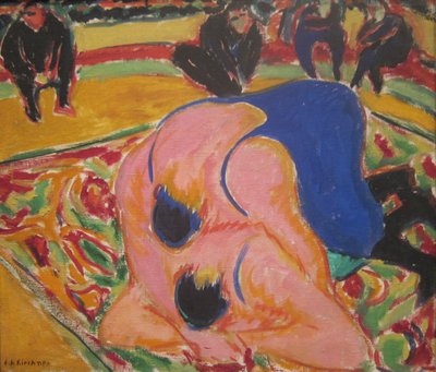 Lottatori in un circo da Ernst Ludwig Kirchner